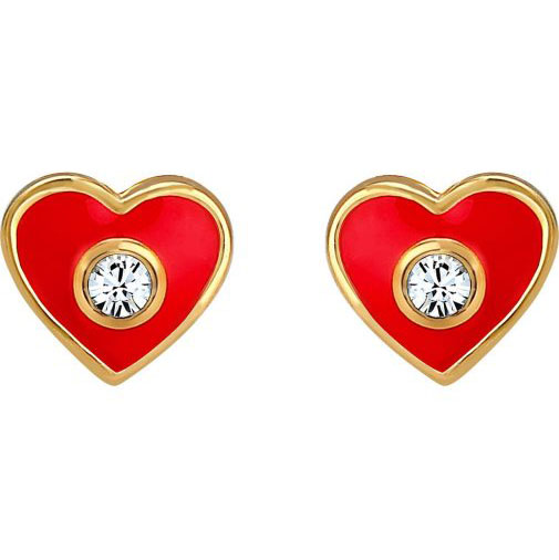 Elli Ohrringe Kind Herz Kristalle 925 Sterling Silber