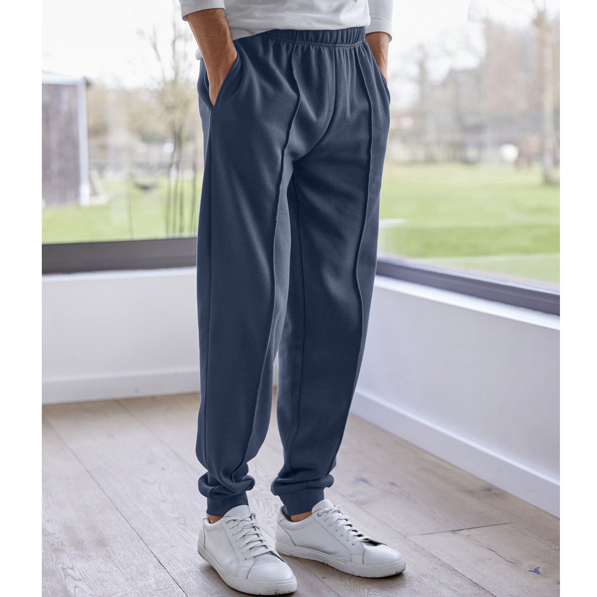 Pantalon loisirs molleton, bas resserrés