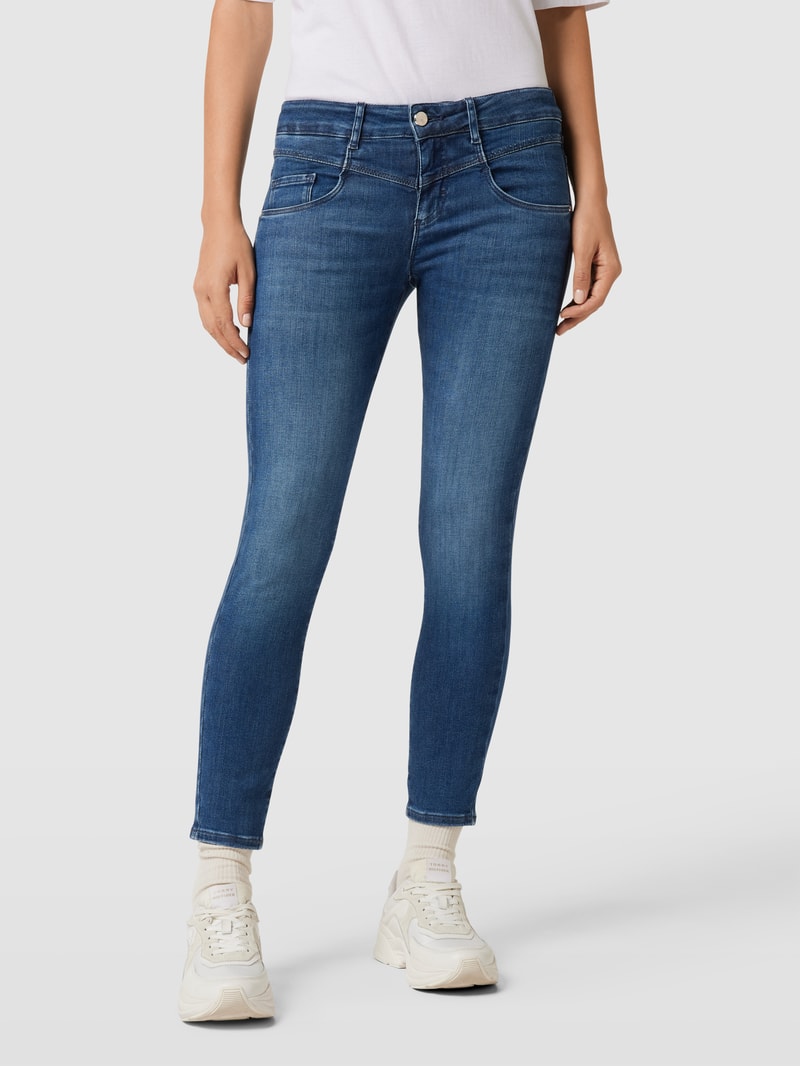 Slim Fit Jeans im 5-Pocket-Design Modell 'ANA' in blau