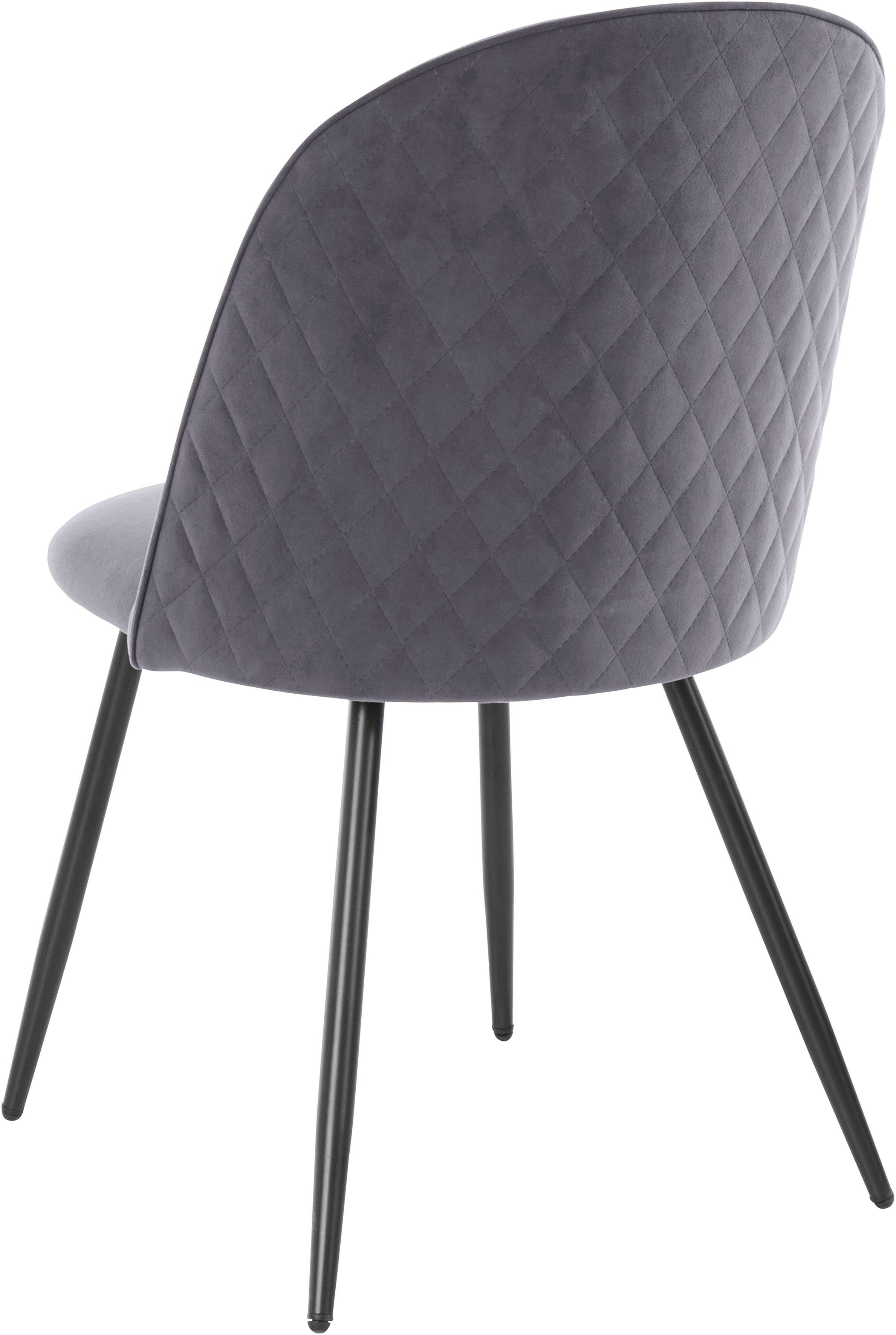 HELA 4-Fußstuhl SHIRIN (Set, 2 St), Rücken außen mit Rautensteppung