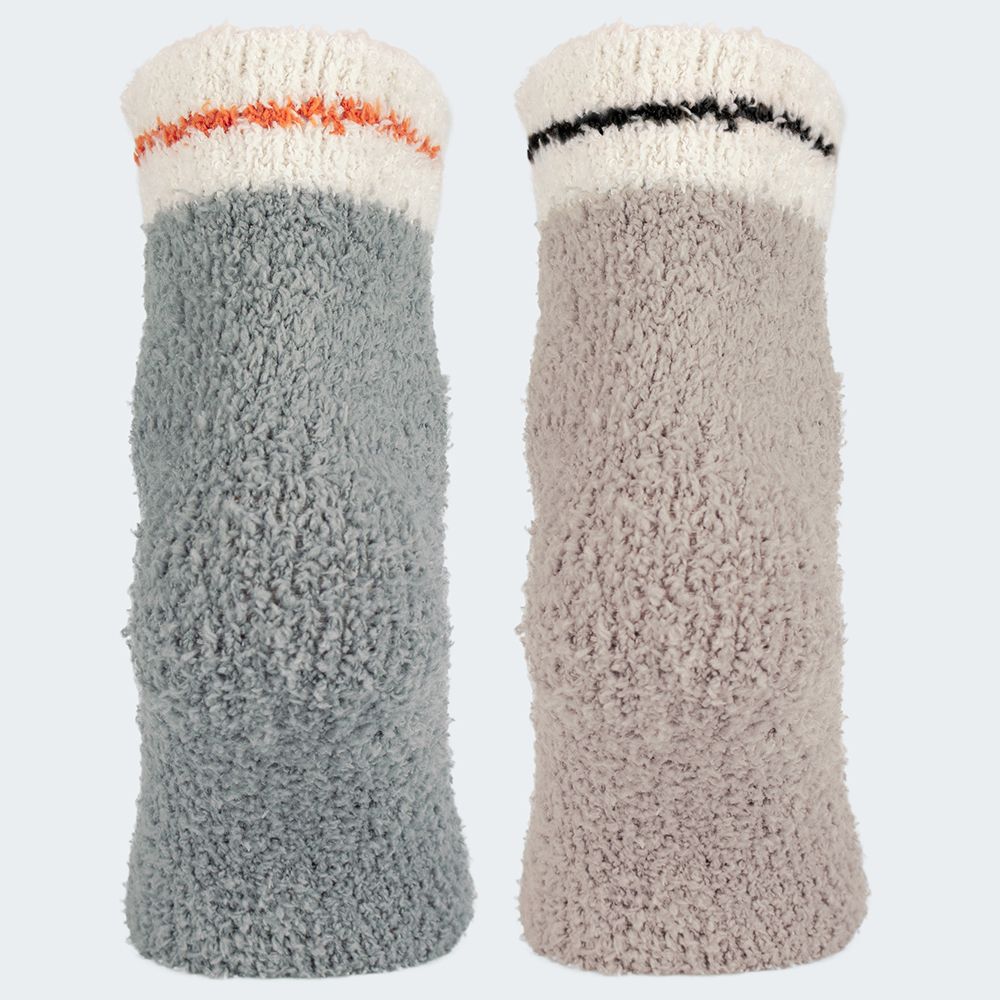 Black Snake Grau/Braun 2-Pack Damen Kuschelsocken