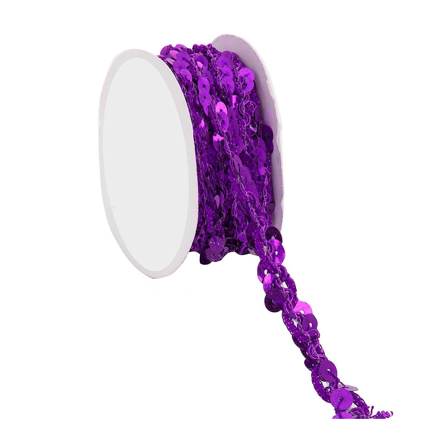 Metallic-Paillettenband, lila, Breite: 10 mm, Länge: 3 m