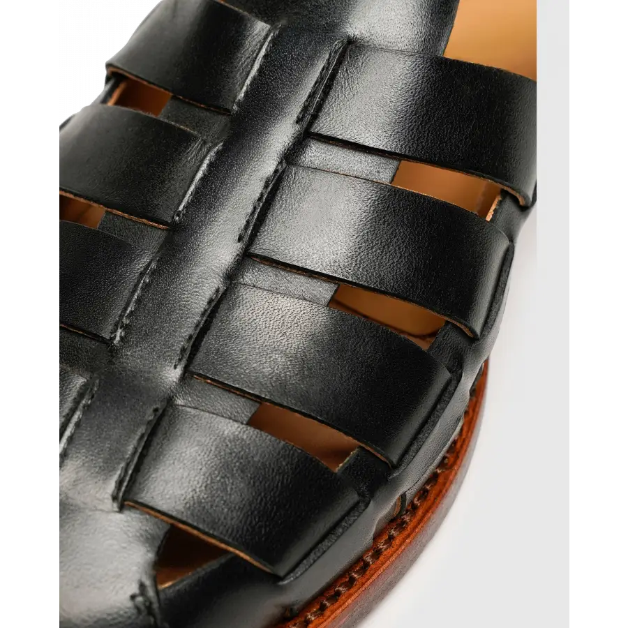 Heinrich Dinkelacker - Sandalen LONDON SANDALE FN Kalbsleder - schwarz