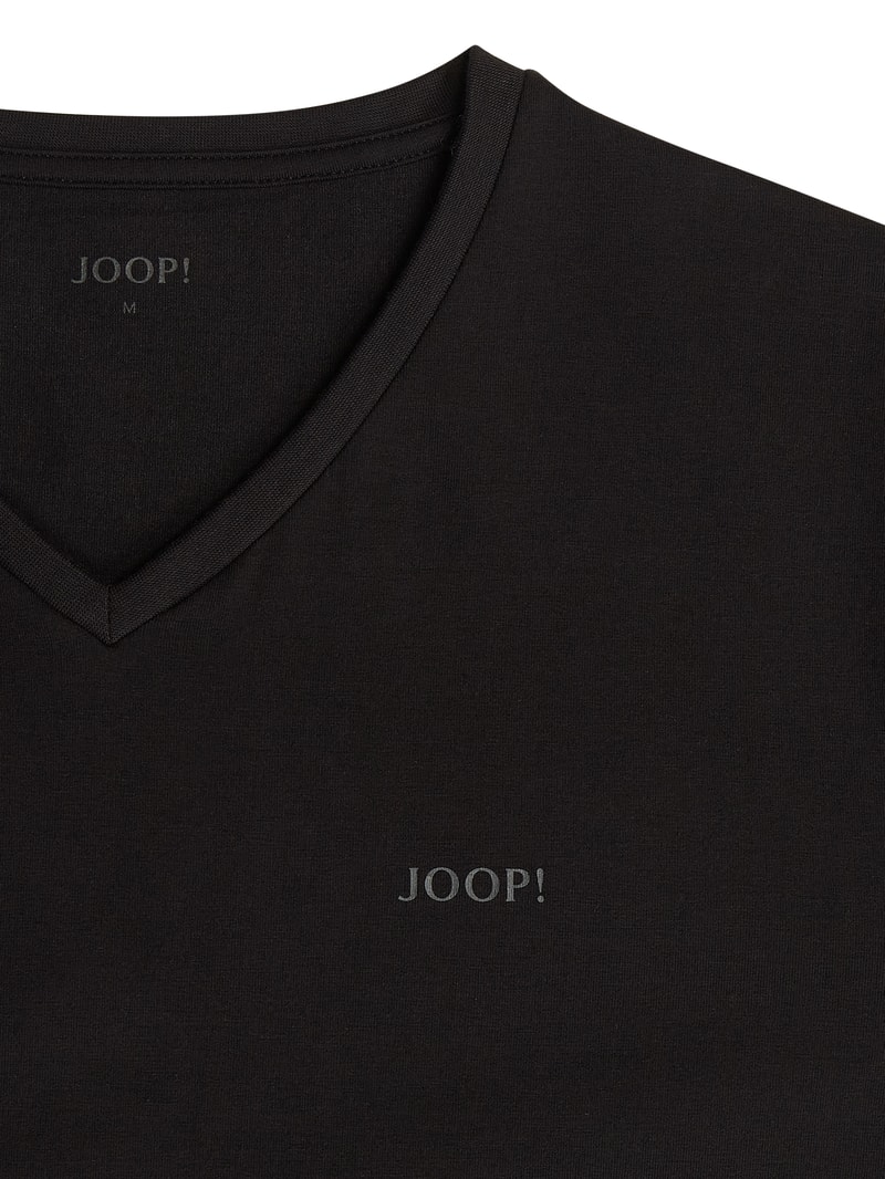 T-Shirt mit Stretch-Anteil im 2er-Pack in schwarz
