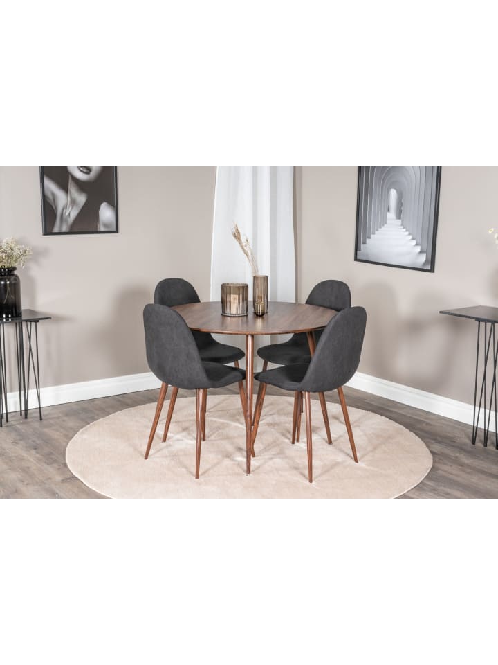 ebuy24 Essgruppe Plaza 27 (5-teilig) Schwarz 100 x 100 cm günstig kaufen onesize