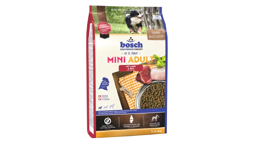 bosch Dog Hundetrockenfutter Mini Adult Lamm & Reis 3 kg 3 kg