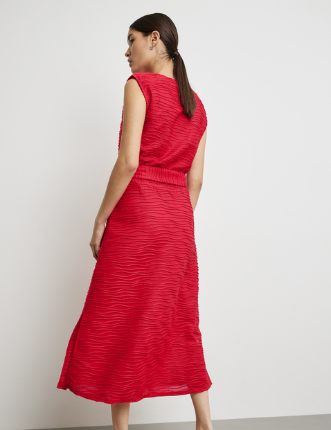 Ärmelloses Kleid aus Struktur-Jersey