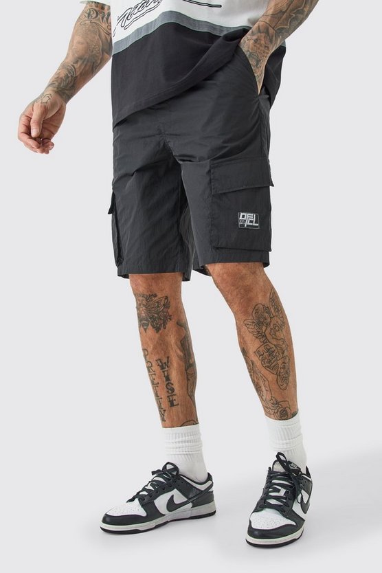 Tall Ofcl Nylon Cargo-Shorts mit elastischem Bund