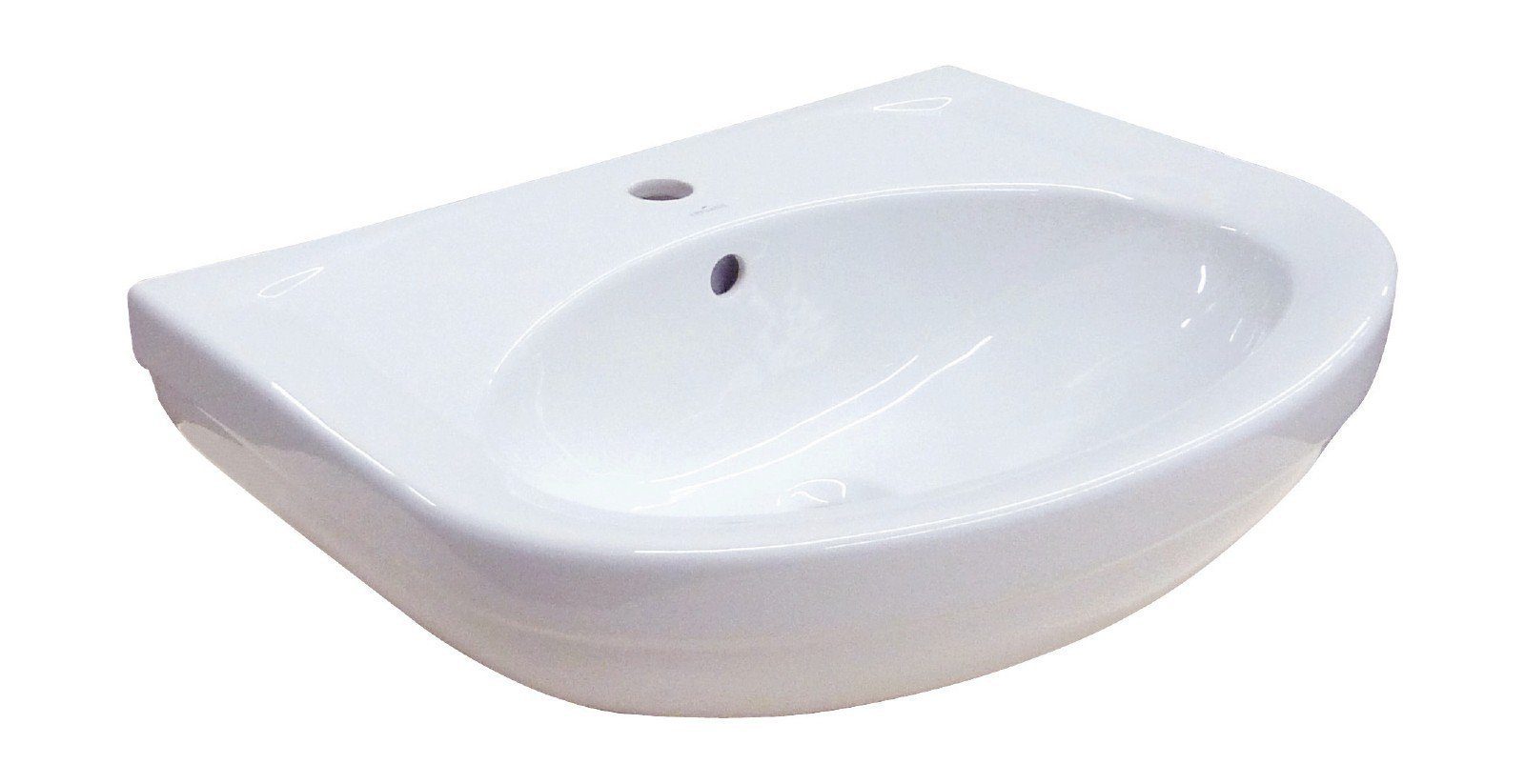 aquaSu Waschbecken Lobo (Hänge-Waschtisch, 1-St., Waschbecken), 60 cm, Keramik, Weiß, 567756