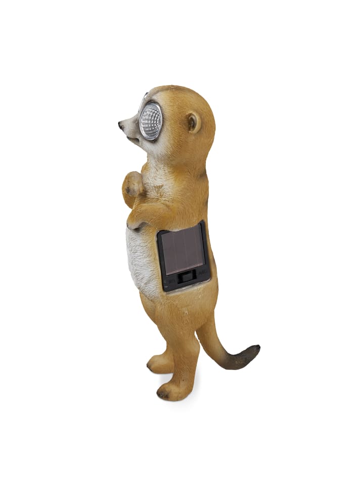 relaxdays LED Gartenfigur Erdmännchen in Beige günstig kaufen onesize
