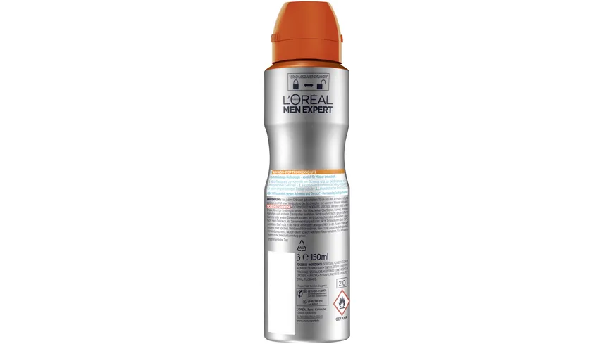 L'Oréal Men Expert Deospray Extreme Fresh - 48h Schutz vor Schweiß und Körpergeruch mit integriertem Cooling-Effekt 150 ml