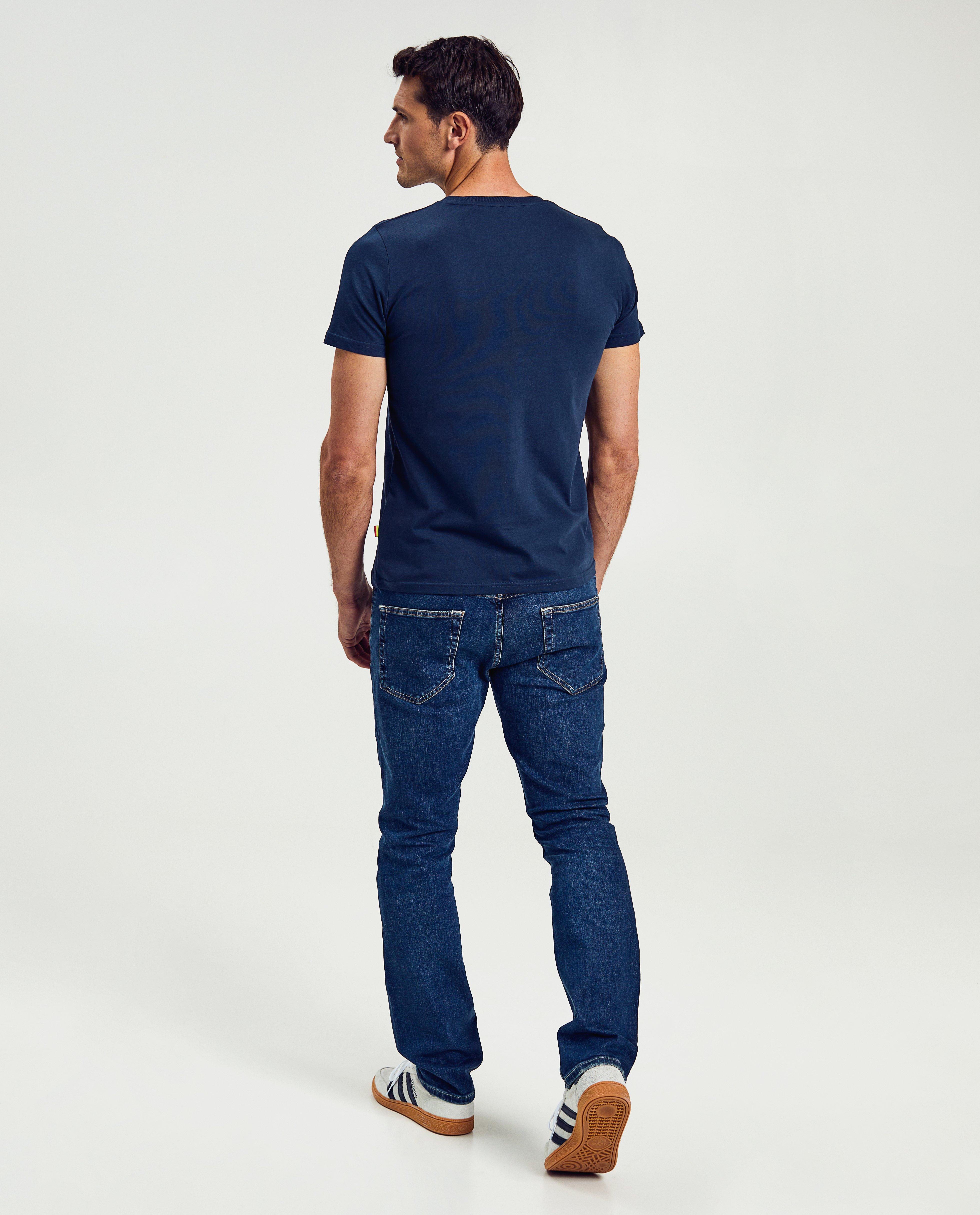 Tricou Baptiste Blue din bumbac organic, albastru închis pentru adulți