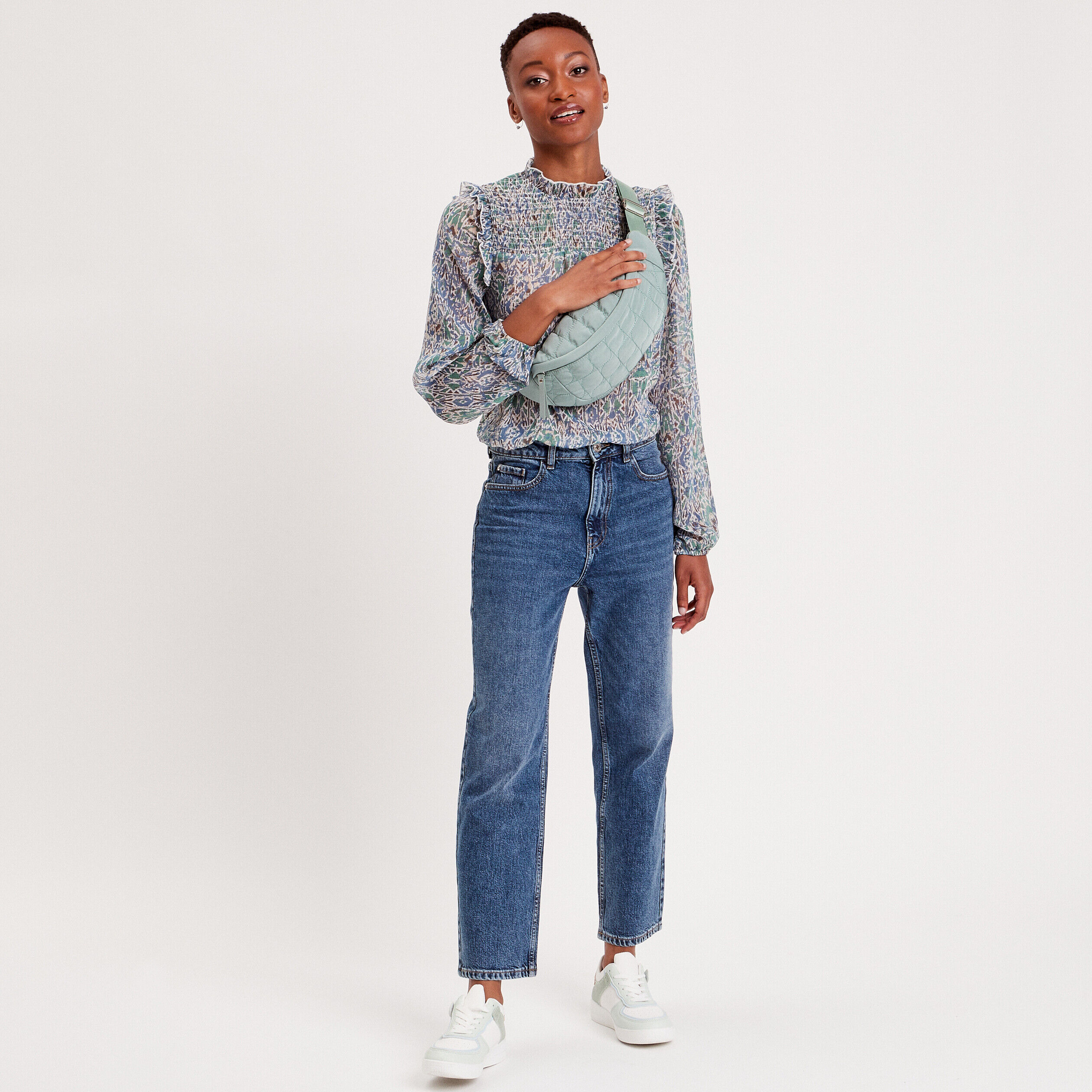 Blouse manches longues blanc femme | Cache Cache