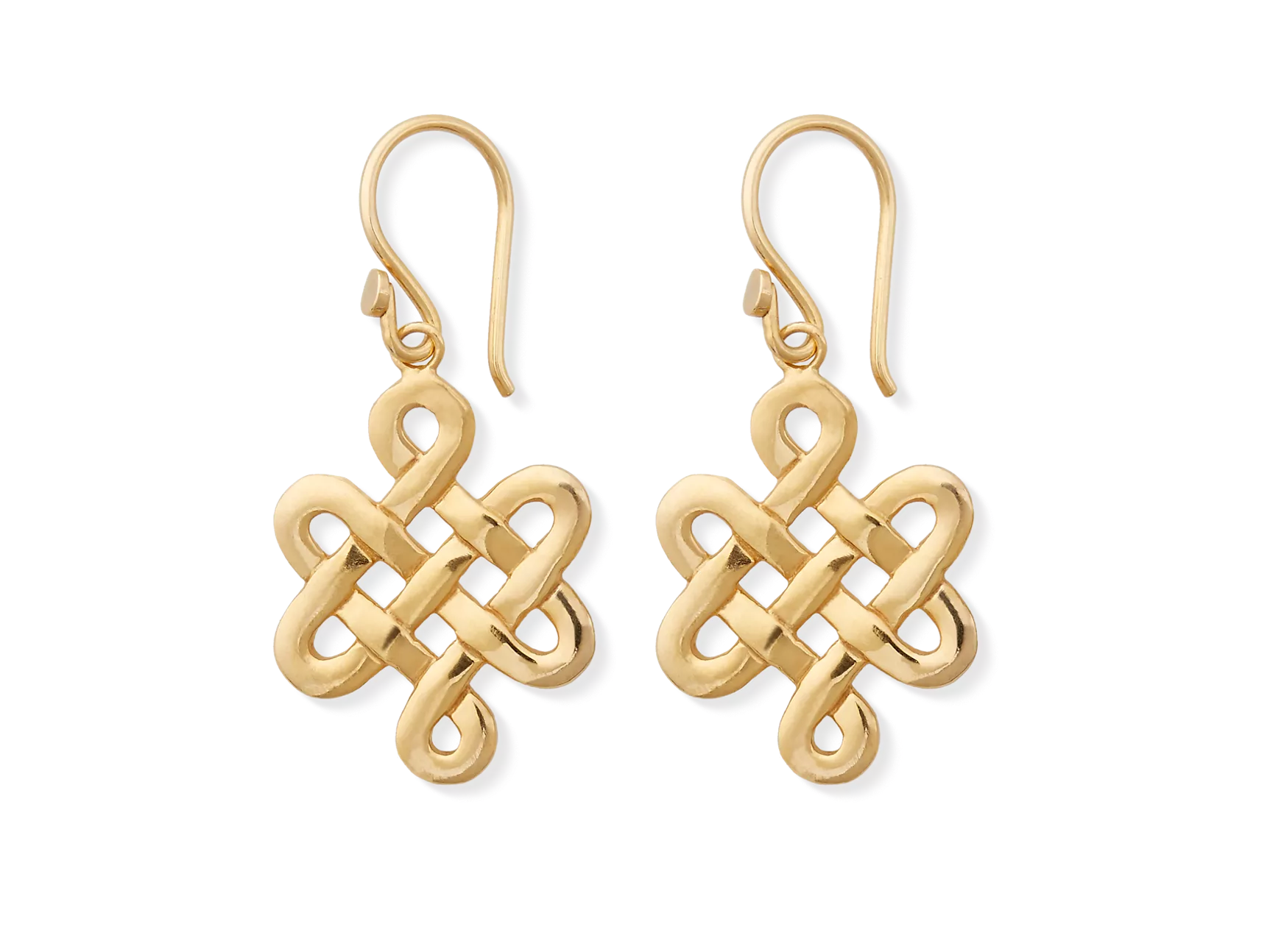 Boucles d'oreilles pendantes infini plaquées or