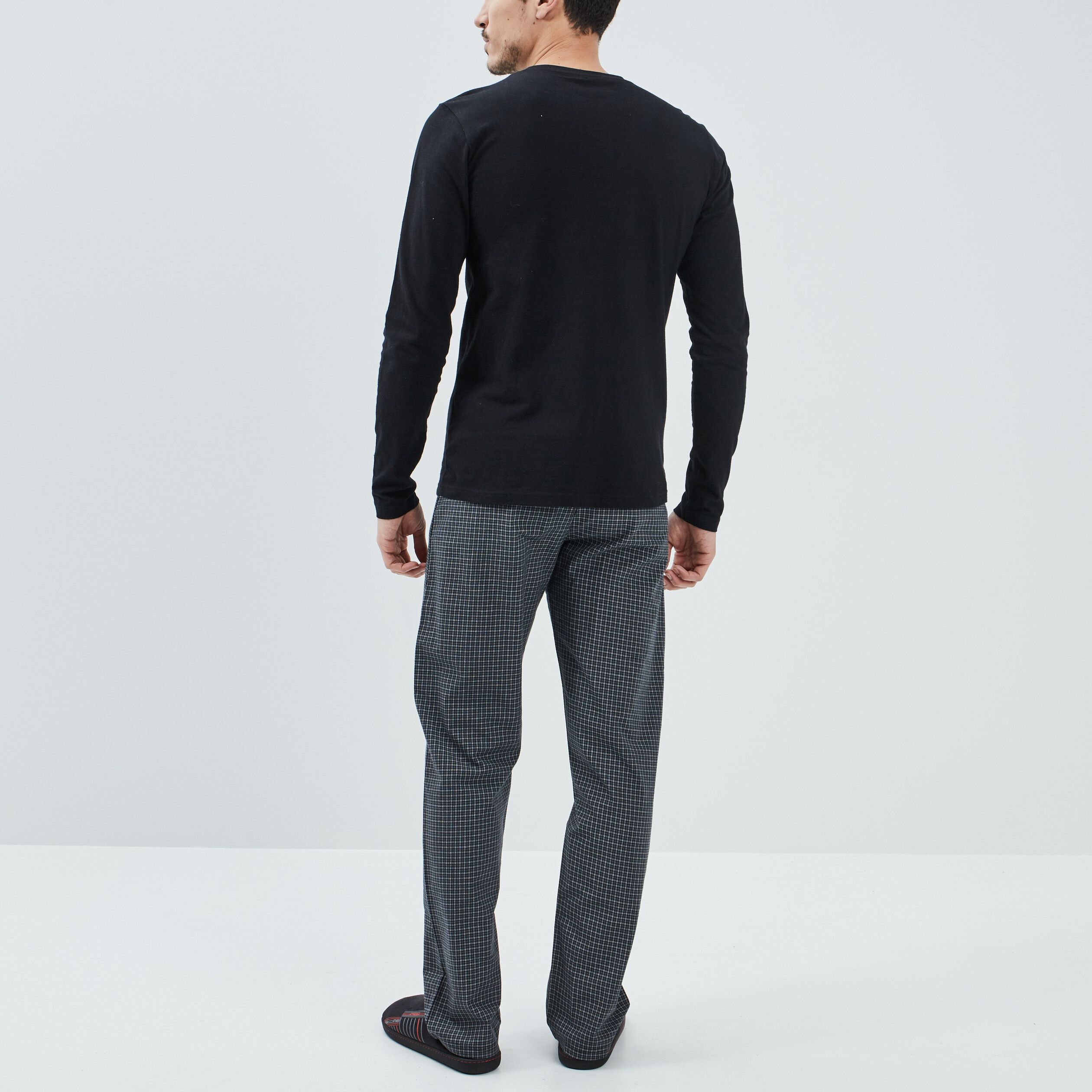 Ensemble pyjama 2 pièces noir homme | La Halle