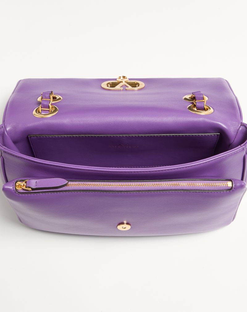 Bolsa Valentino Garavani Djuna com corrente média em couro napa