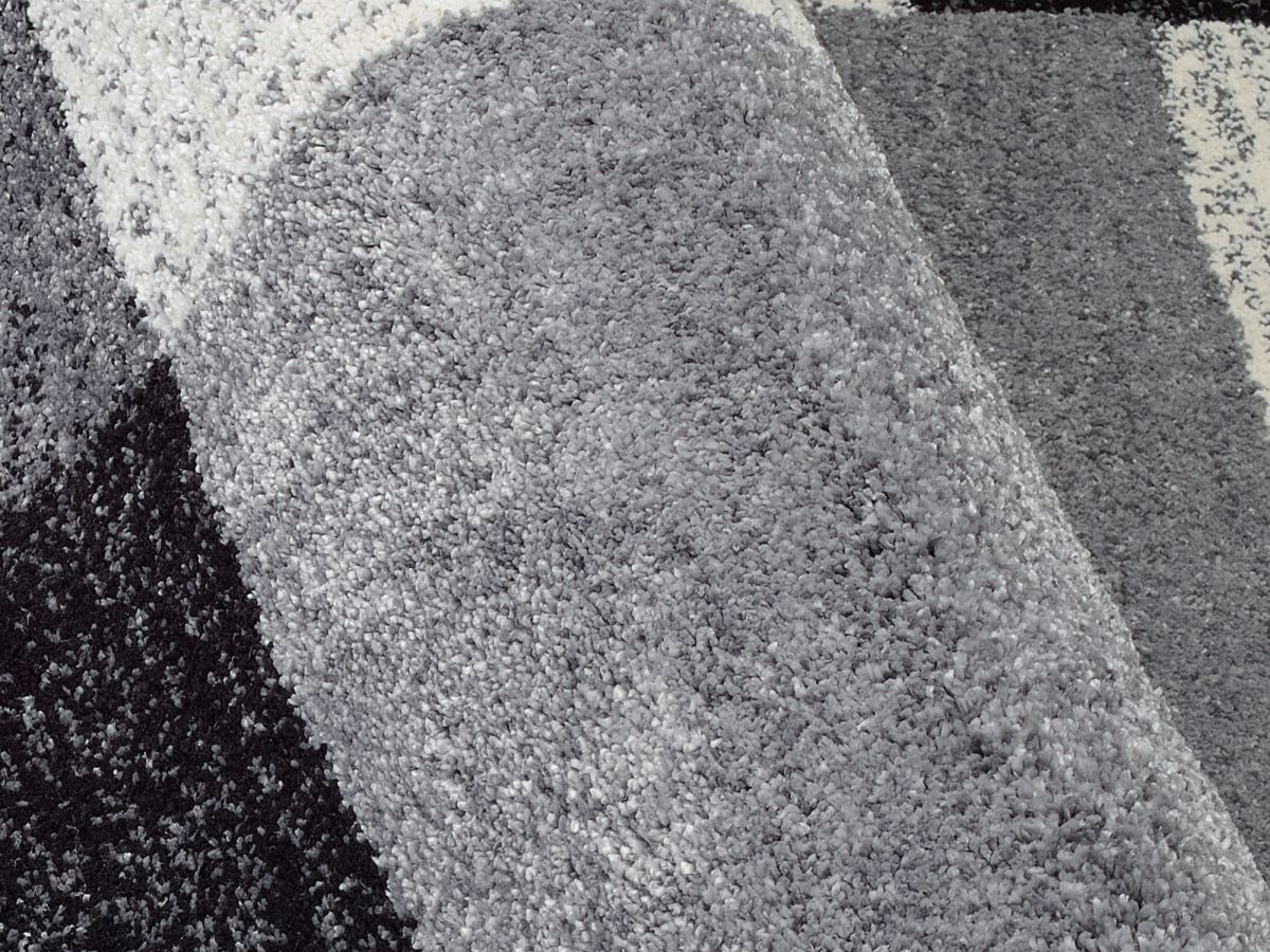 Webteppich Nara Grau-Schwarz 140 x 200 cm