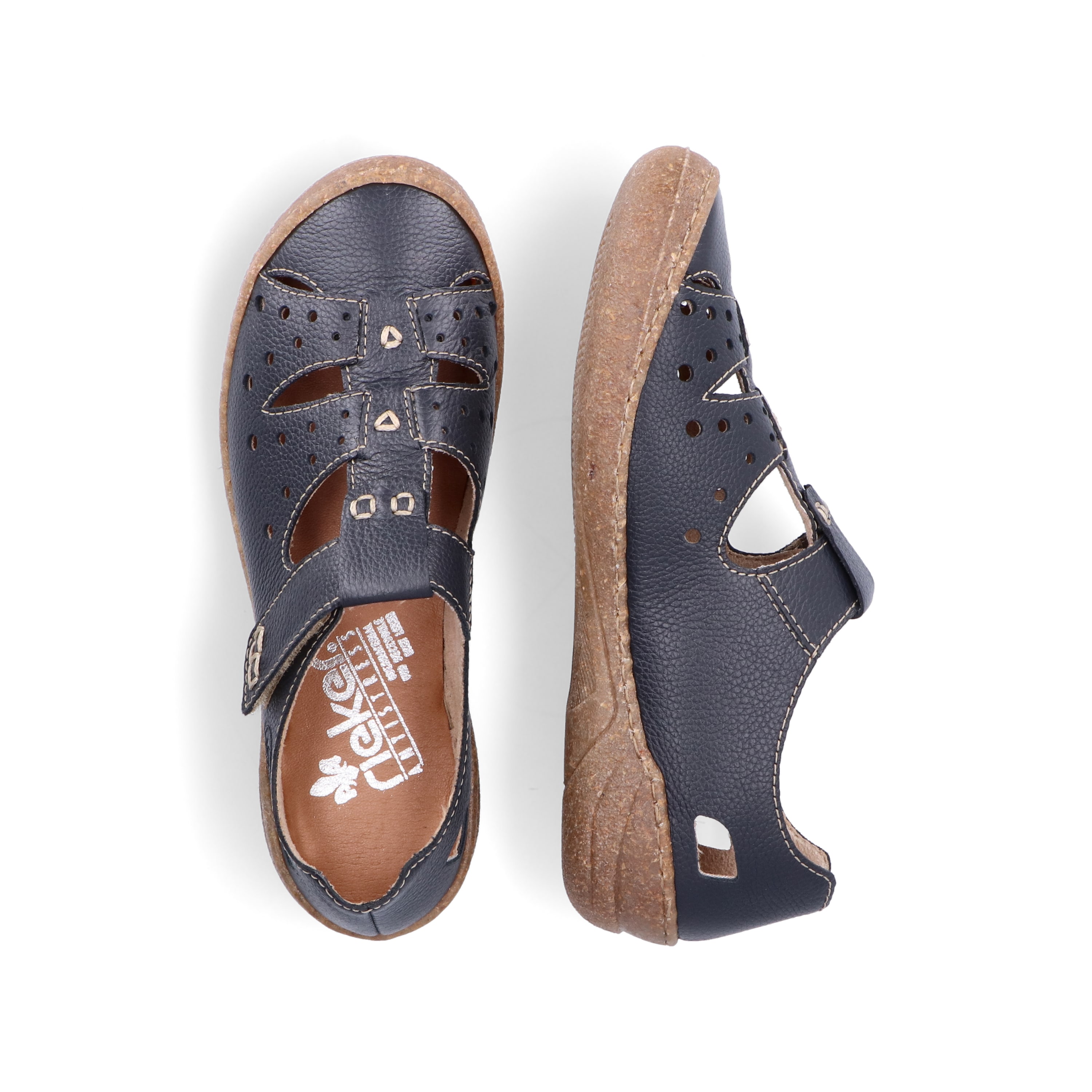 Rieker Damen Slipper marineblau
