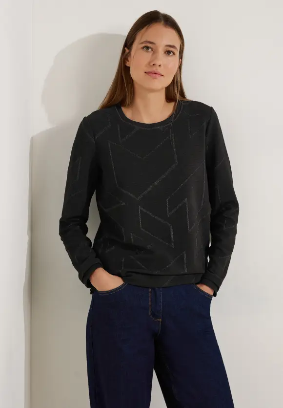CECIL Ottomanshirt mit Glitzer