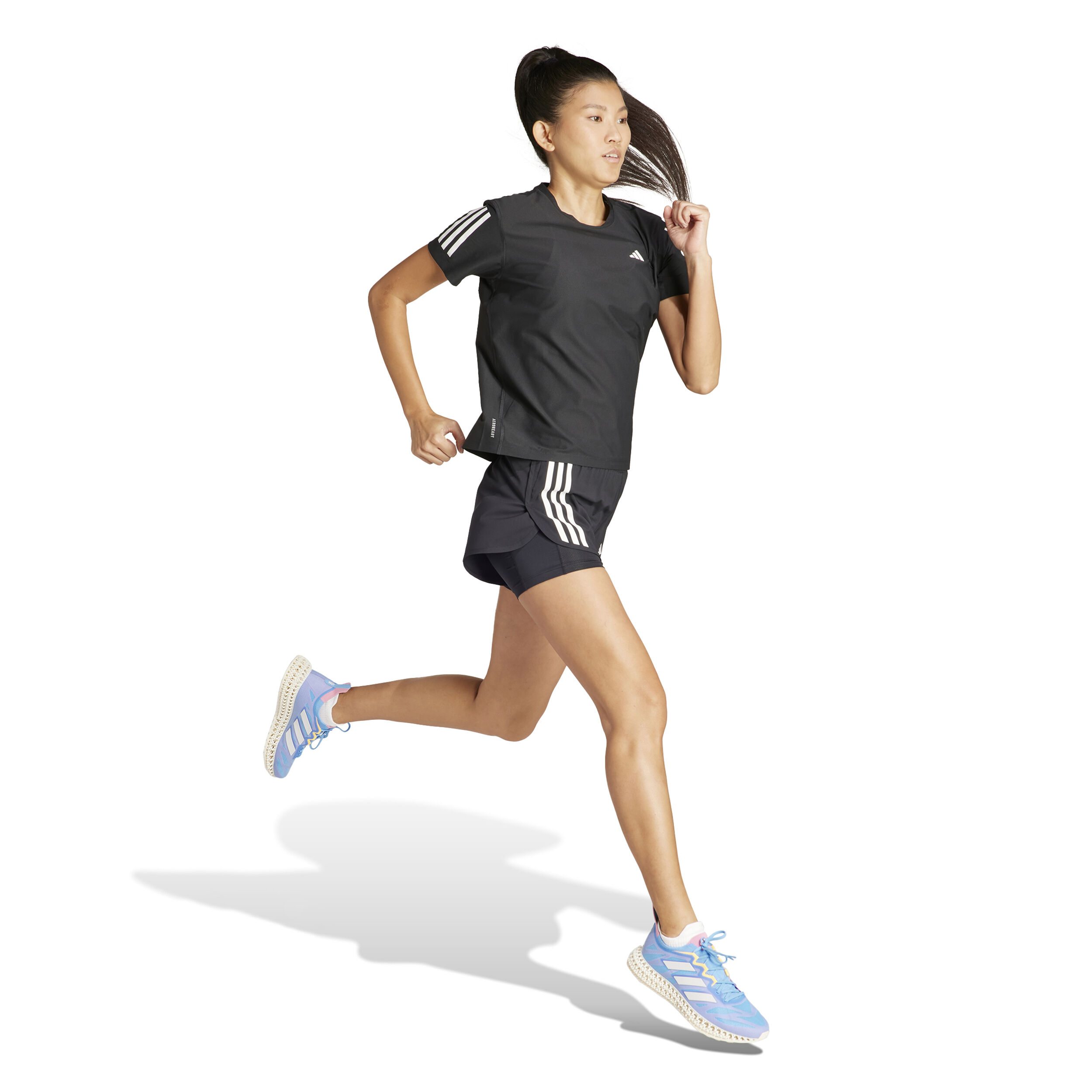 Own The Run B Tee Laufshirt Damen - Schwarz