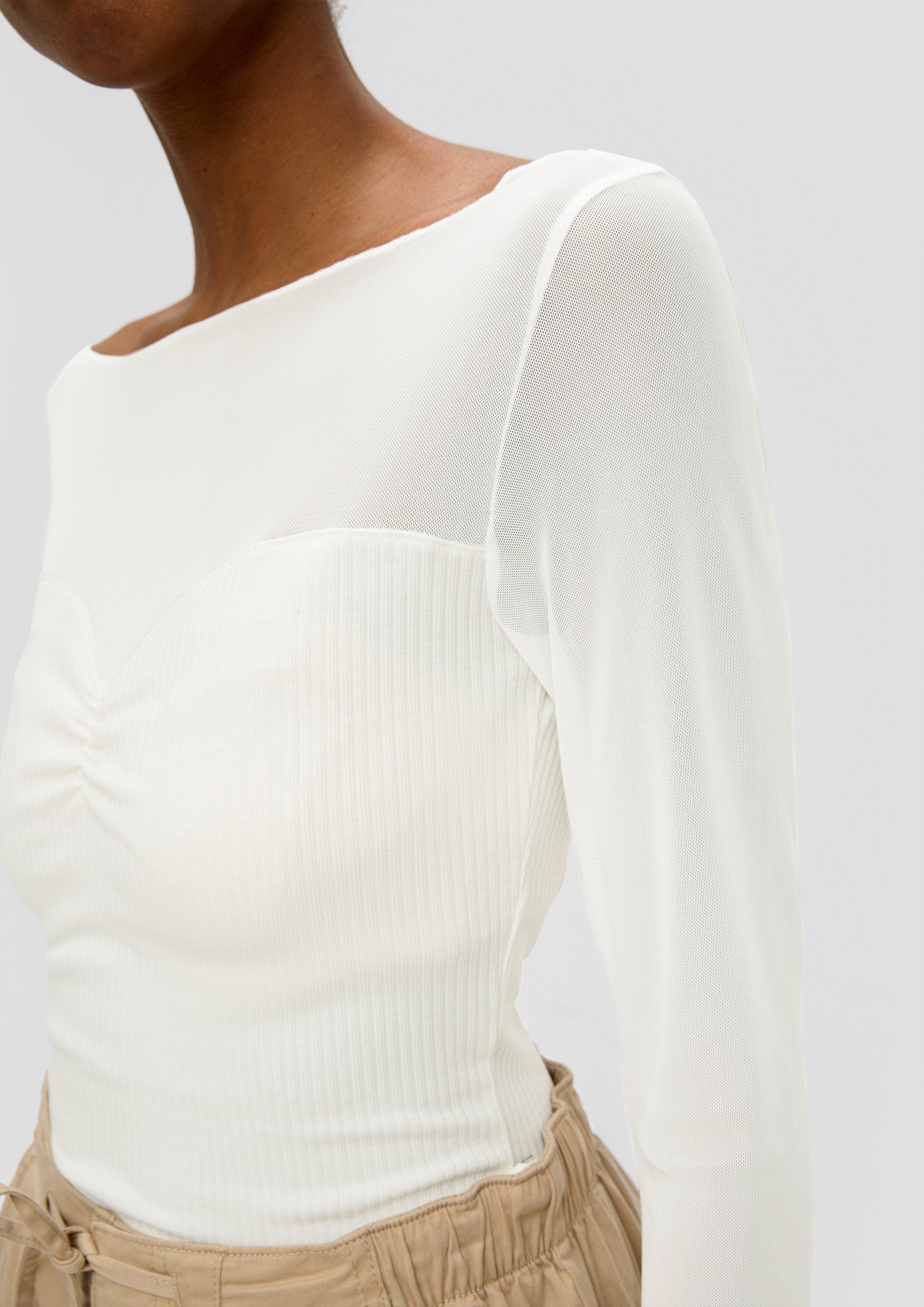Langarmshirt aus Fabricmix  2144067-0200