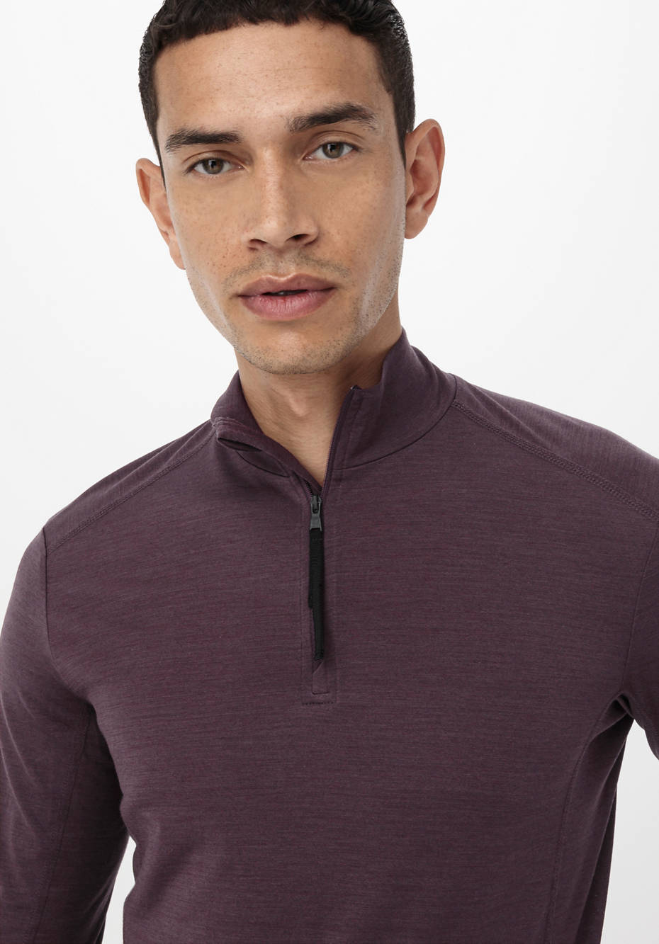 Langarm-Shirt Slim Fit aus Bio-Merinowolle mit Seide