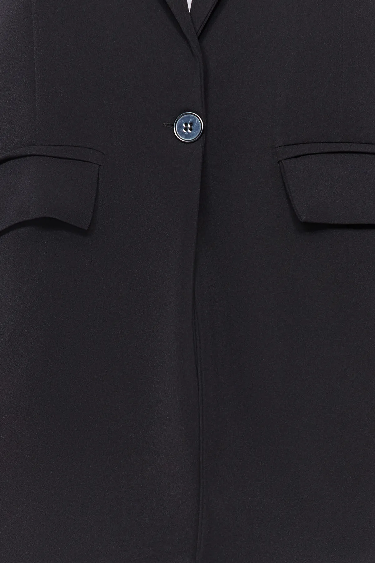 Trendyol Modest  Schwarze, seitlich gebundene, detaillierte, gefütterte Webweste TCTAW24YL00021