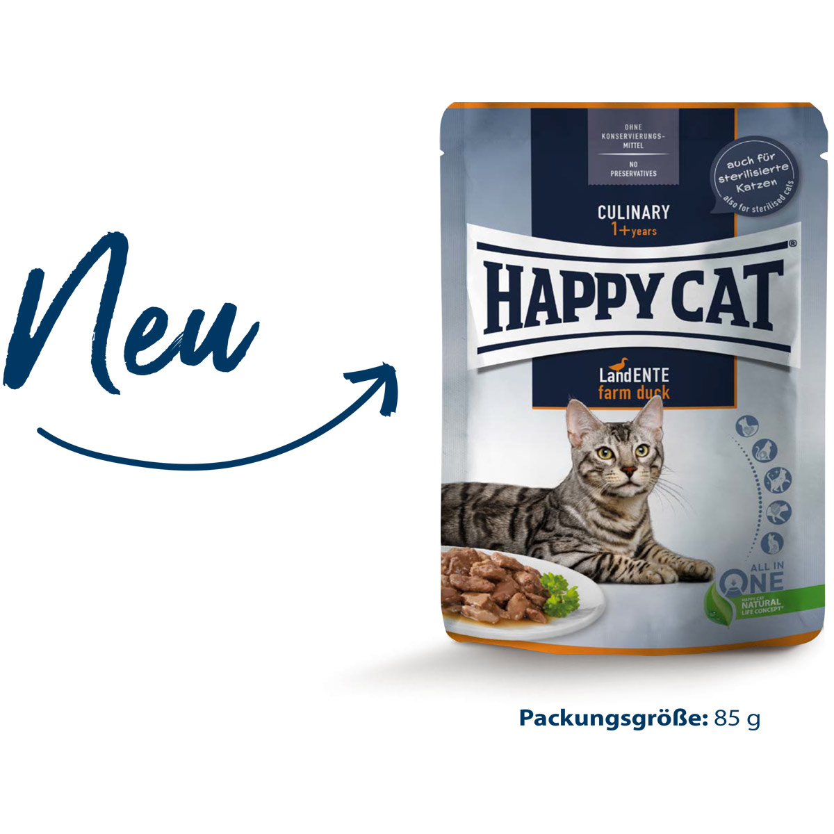 Happy Cat Culinary Meat in Sauce Land Ente Pouch bei ZooRoyal