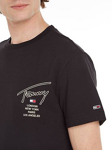 TOMMY-JEANS Herren T-Shirt CLSC GOLD SIGNATURE BACK TEE Regular Fit
