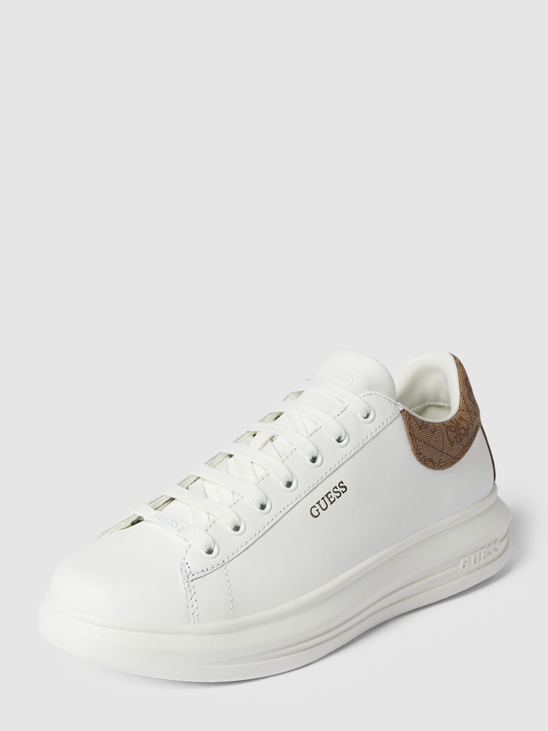 Sneaker mit Label-Print Modell 'VIBO' in weiß