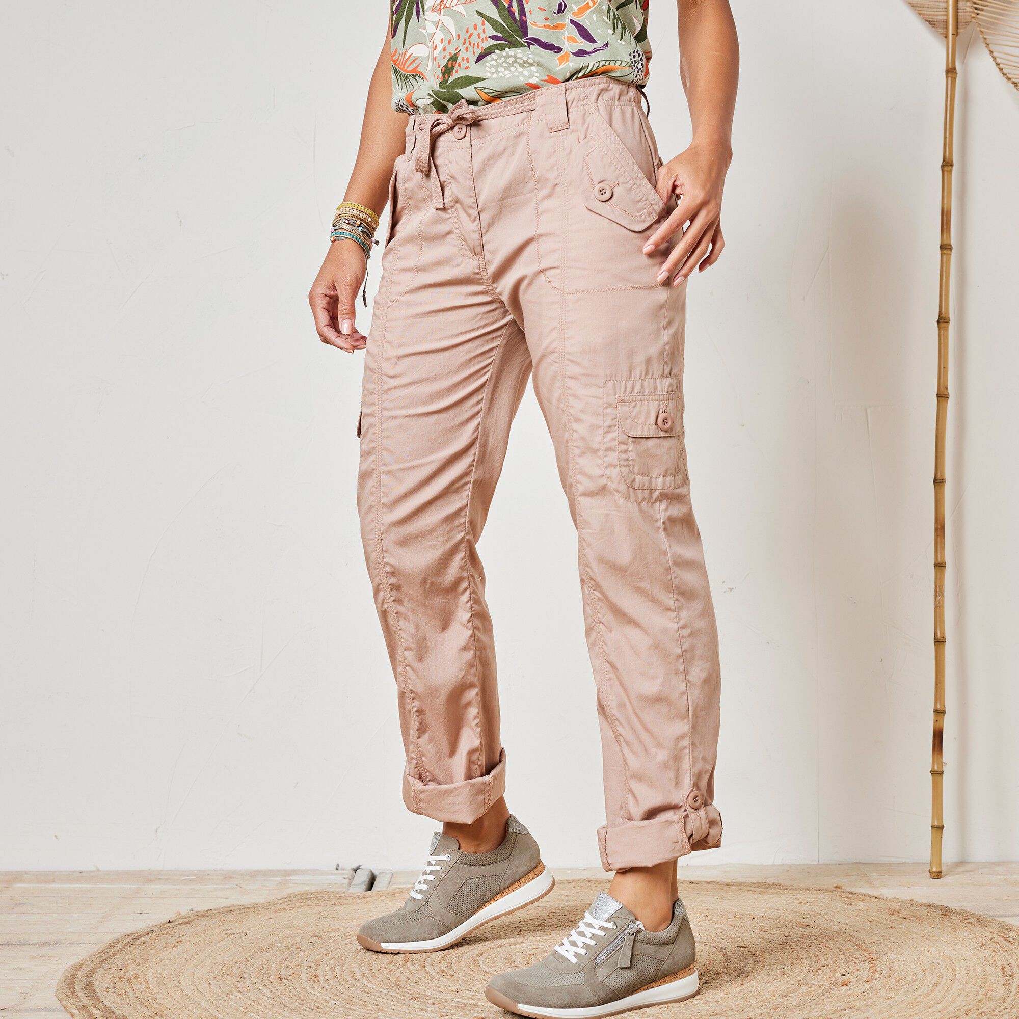 Pantalon battle retroussable