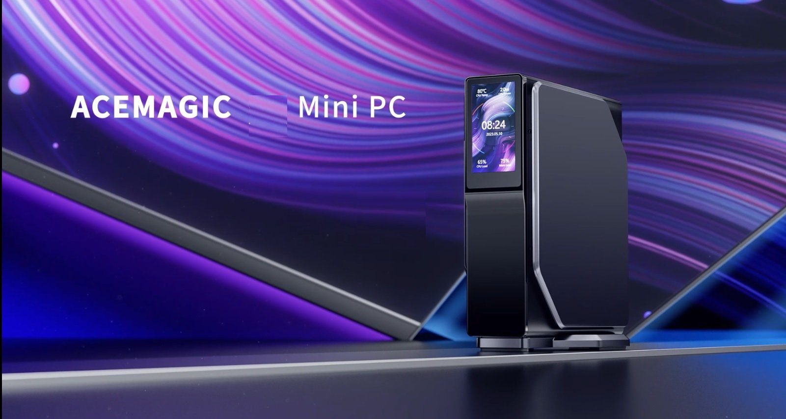 ACEMAGIC Mini PC mit LCD Bildschirm, Windows 11 Pro Computer Office Home 4K UHD Mini-PC (Intel Celeron, UHD Graphics, 16 GB RAM, 512 GB SSD, Luftkühlung, Multimedia, Workstation, Desktop, Business, Angebot, Gaming)