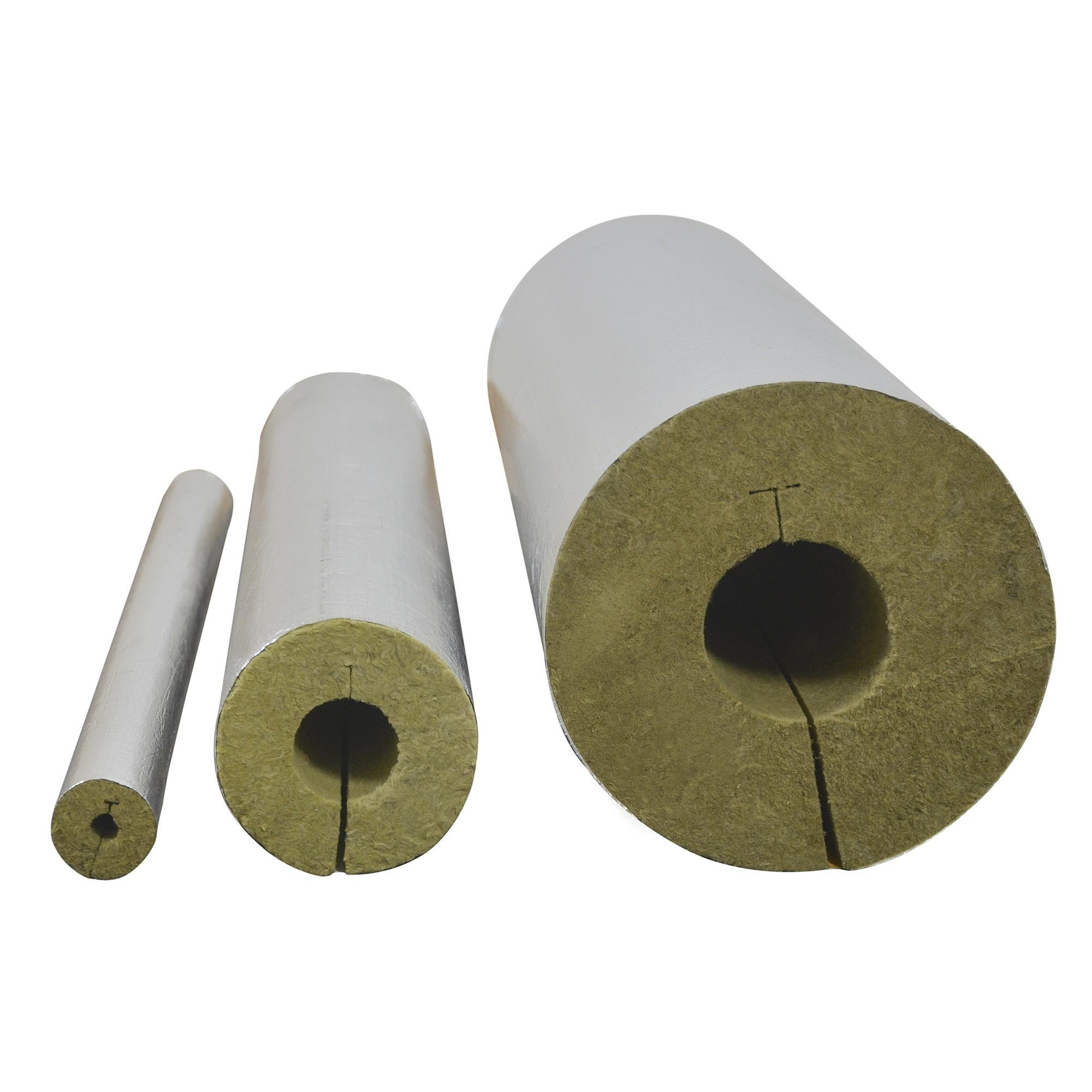 Scorprotect® Steinwolle Rohrschale Rohrisolierung Steinwolle alukaschiert 0.040 W/mK