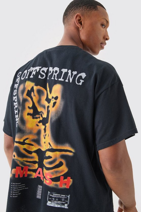 Kastiges Oversize T-Shirt mit lizenziertem The Offspring Band Print