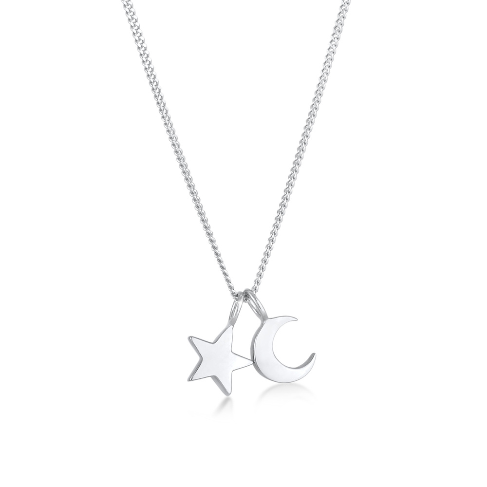 Elli Elli Collier Basic Stern Halbmond Astro 925 Sterling Silber Bijoux