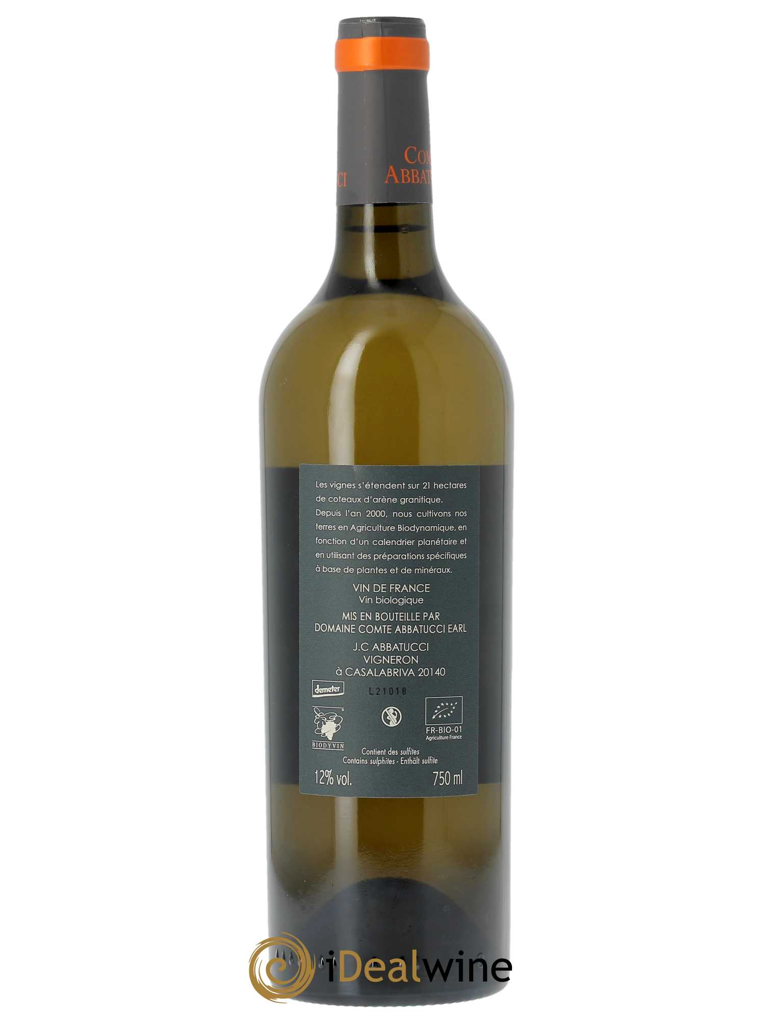 Vin de France Alte Rosso Comte Abbatucci (Domaine)  2021 - Lot de 1 Bouteille