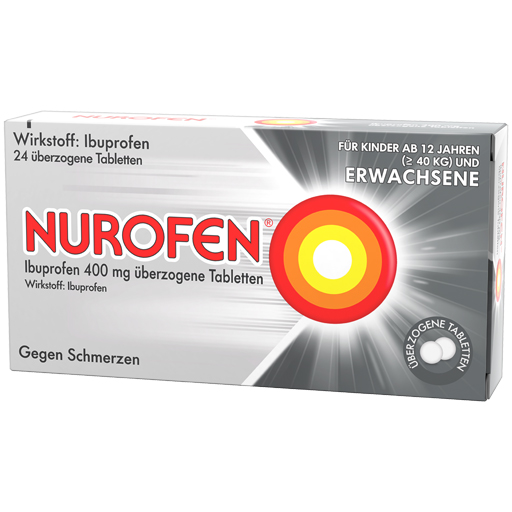 NUROFEN Ibuprofen 400 mg überzogene Tabletten  24 St  Tabletten, überzogen