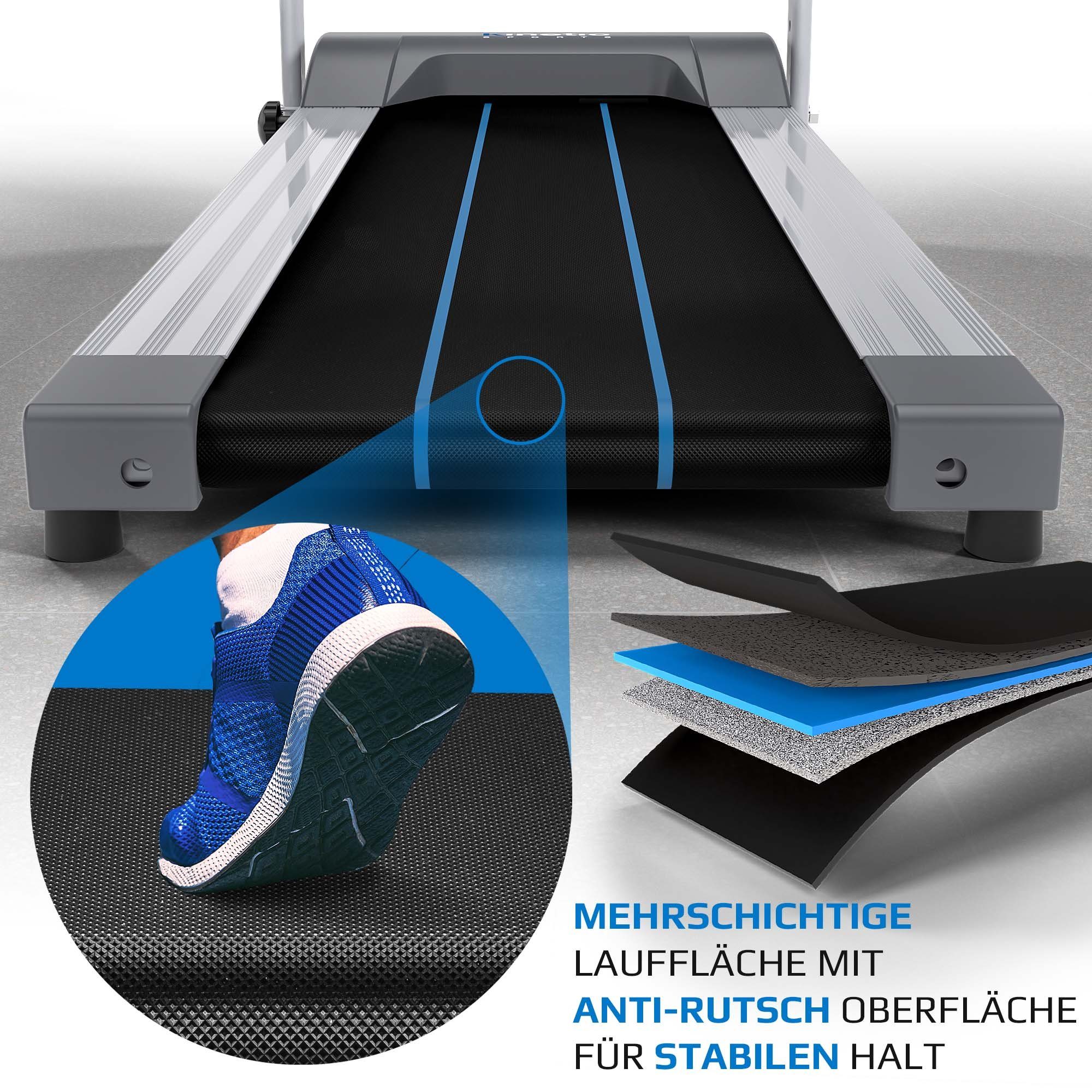 Kinetic Sports Laufband KST1600, klappbar, Konsole mit LCD-Display, 600 Watt Motor, bis 10 km/h