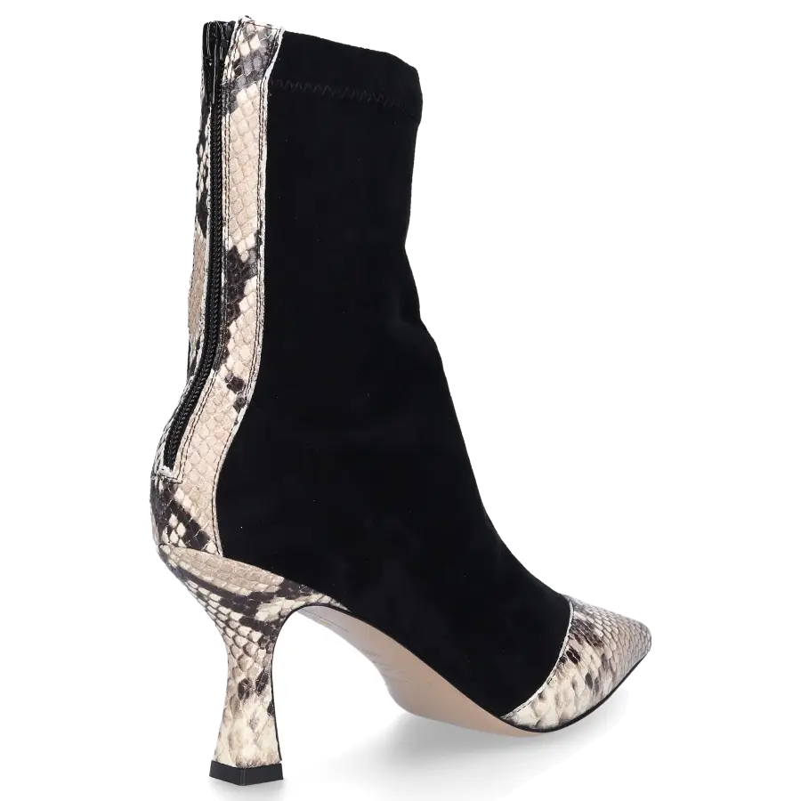 Fabio Rusconi - Stiefeletten CAPRI Veloursleder Prägung schwarz - schwarz