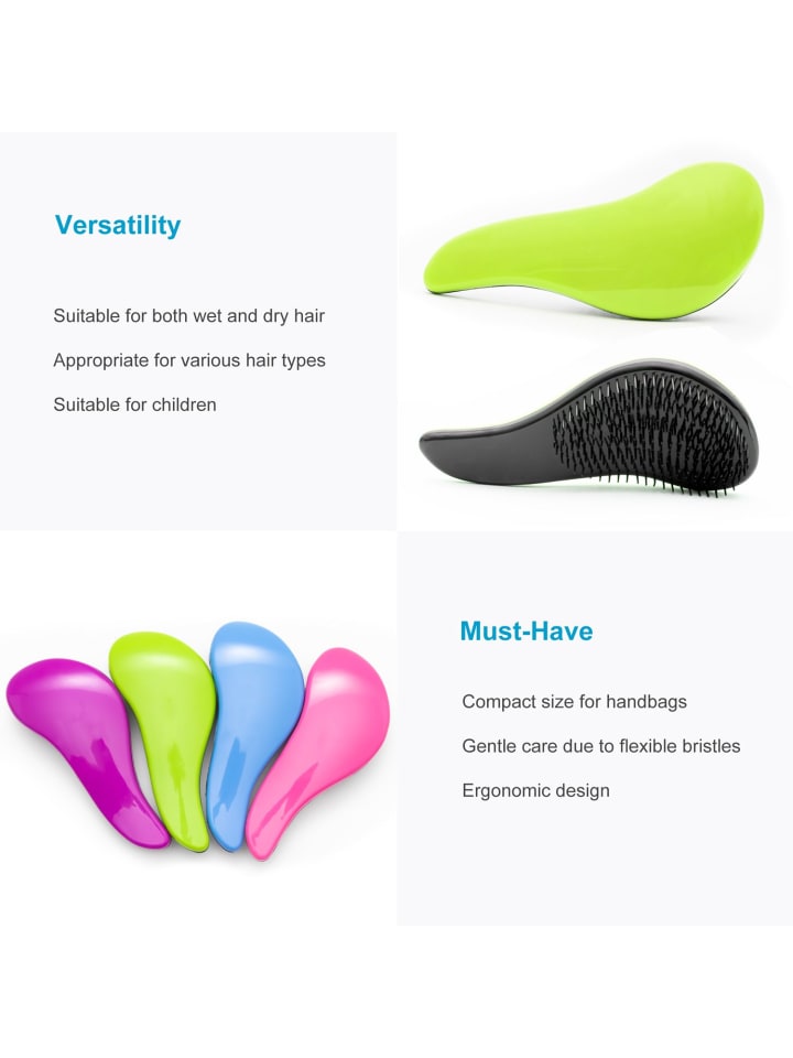 Intirilife Haarbürste Mini Bürste Detangler Bürste in Grün günstig kaufen onesize