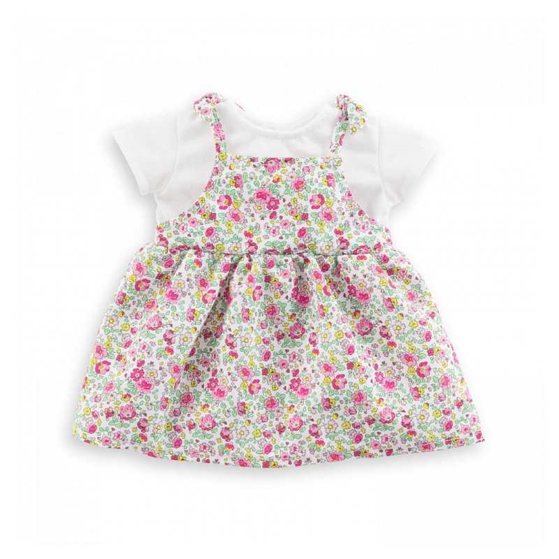 Robe jardin en fleurs pour poupon 36cm