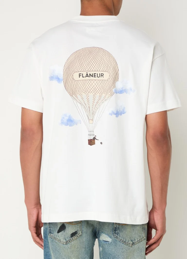 FLÂNEUR Aéronautique T-shirt with logo and back print