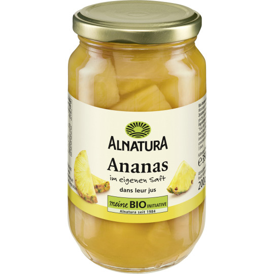 Alnatura Bio Ananasstücke im eigenen Saft 350G