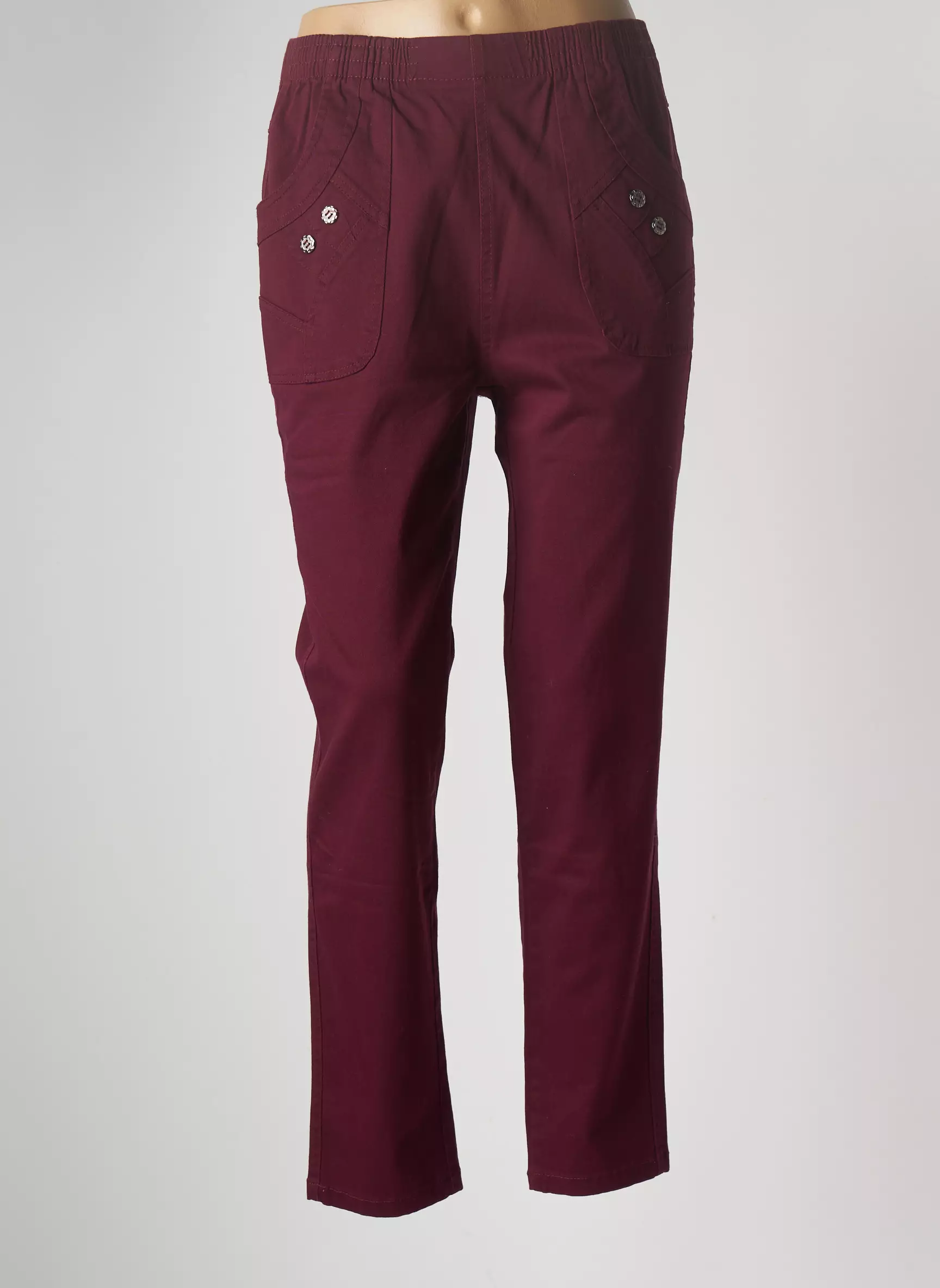 Multiples Pantalons Slim Femme couleur rouge