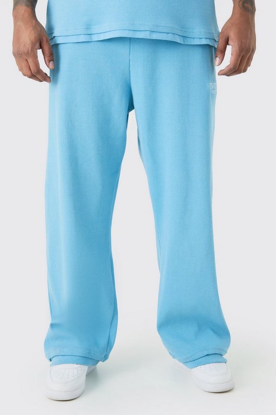 Plus gerippte Edition Jogginghose mit geteiltem Saum