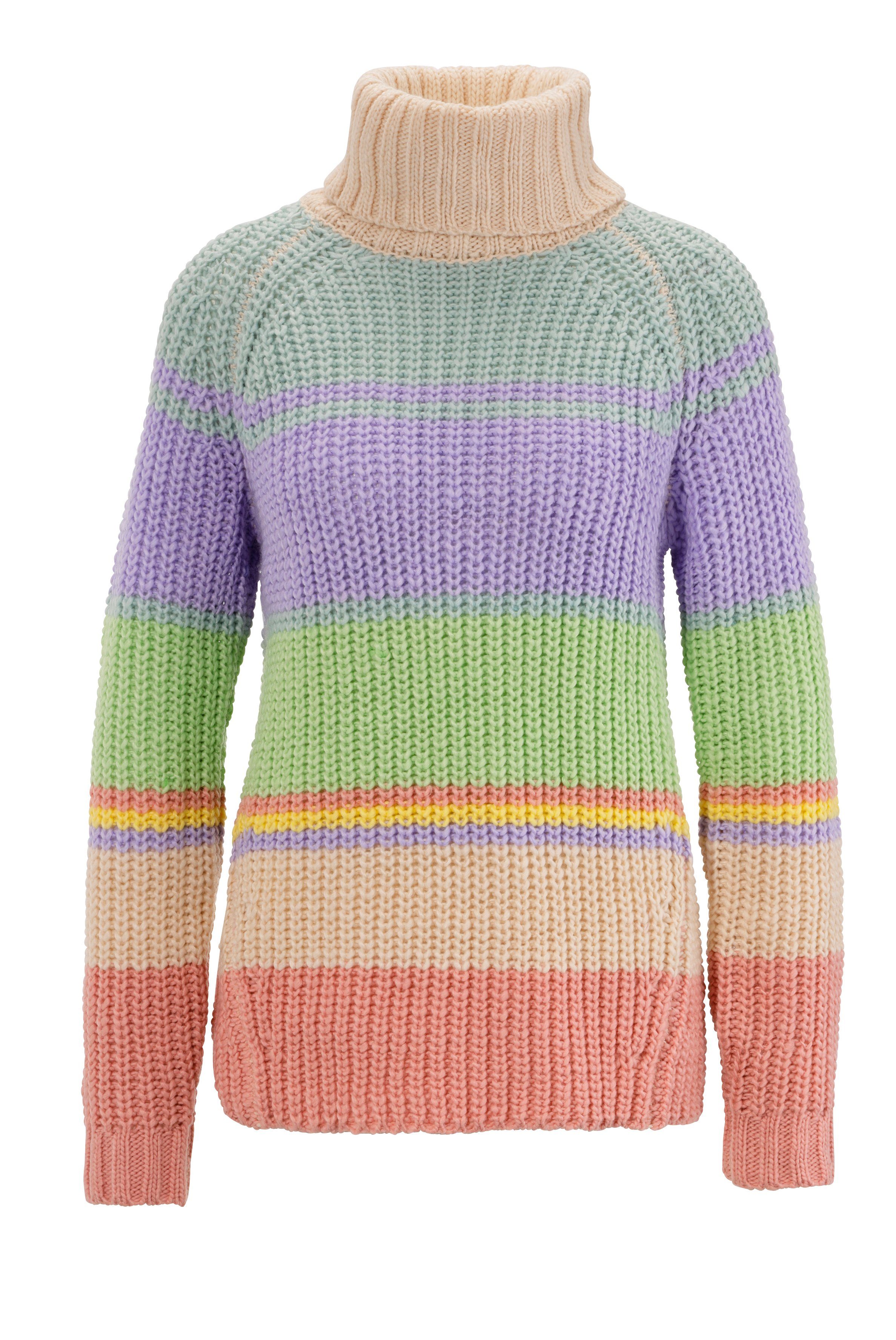 Aniston CASUAL Strickpullover im farbharmonischem Streifen-Dessin