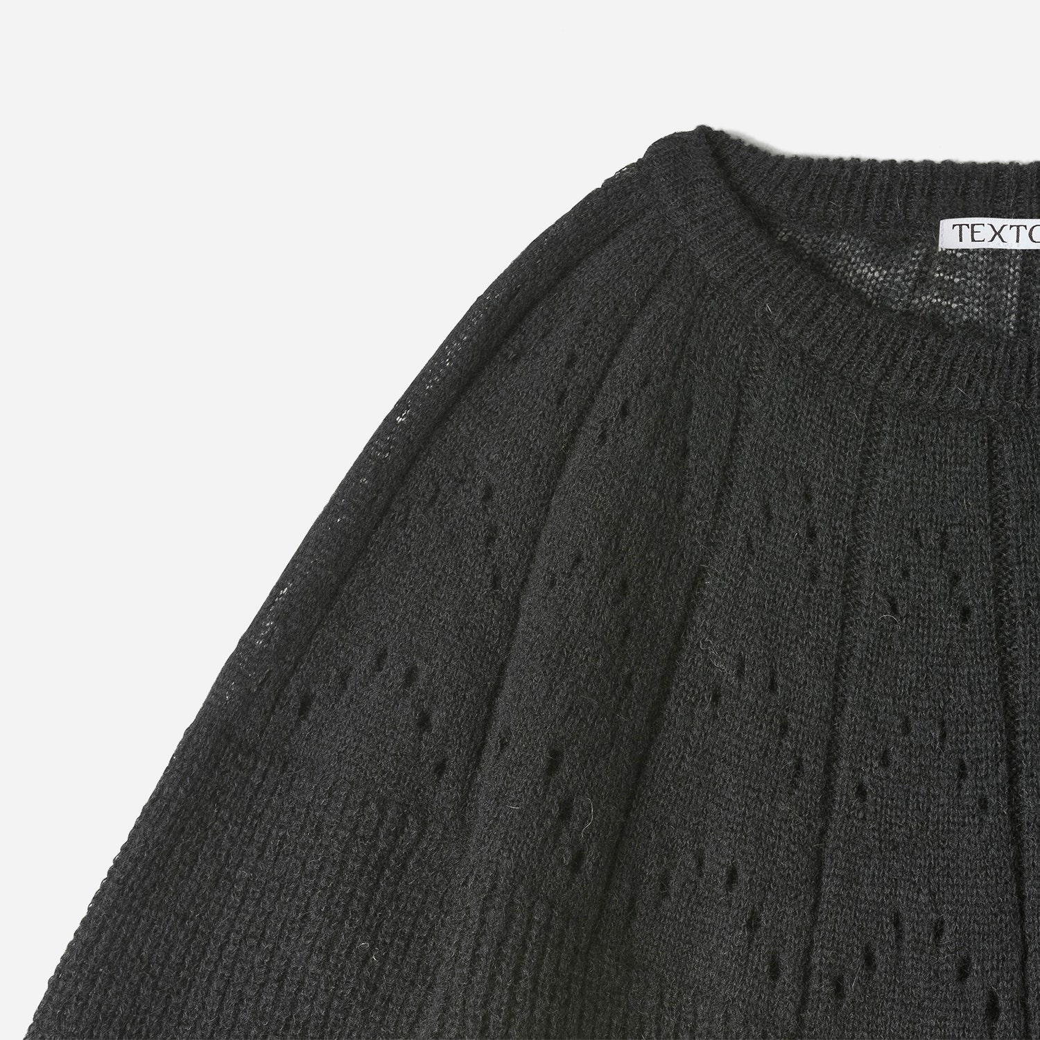 Pull TEXTO noir en tricot fantaisie