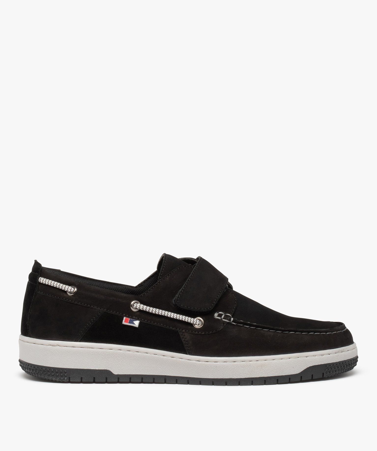 Chaussures bateau homme dessus cuir retourné uni camel | GEMO