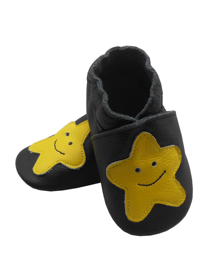 Yalion Baby Krabbelschuhe in Stern Schwarz günstig kaufen