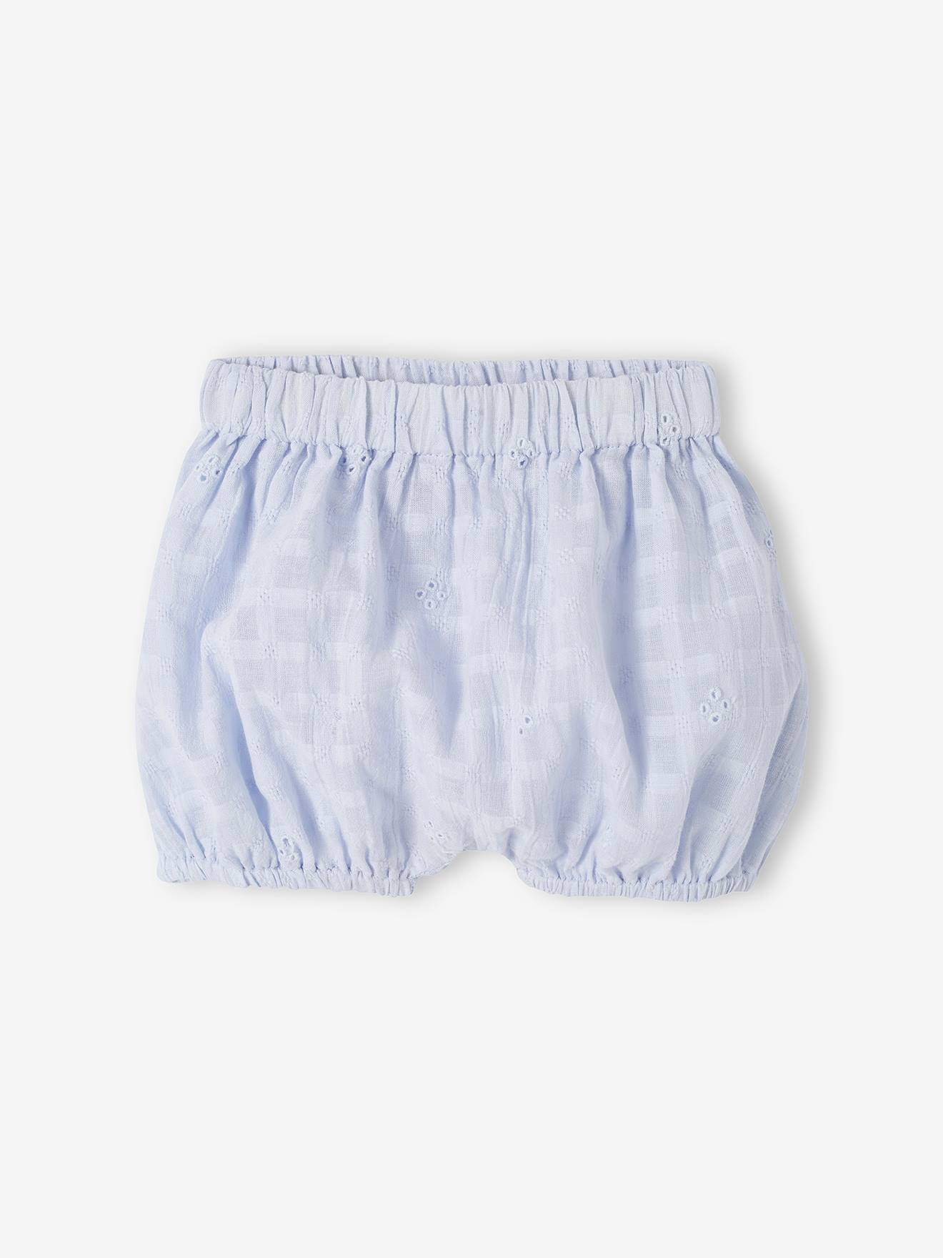 Vertbaudet 2er-Pack Baby Shorts - himmelblau